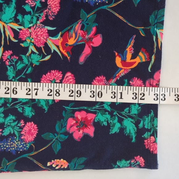 NWT Decree Floral Cold Shoulder Mini Summer Dress LARGE Navy Blue Pink Pattern - Picture 15 of 16